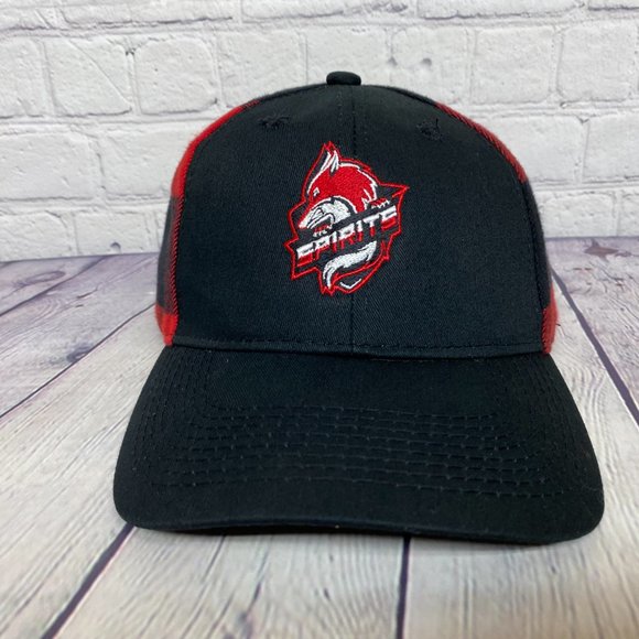 Lumberjack Hat Cap Snapback Red Black Checkered Full Fit Spirits Embroidered - Picture 6 of 11